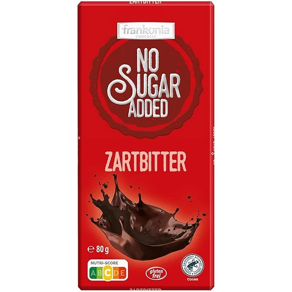 frankonia Chocolat No Sugar Added Zartbitter (80 g) frankonia Chocolat No Sugar Added Zartbitter (80 g)
